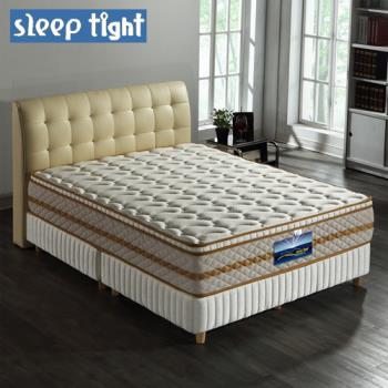 【Sleep tight】真三線高蓬度/免翻面/針織舒柔布/硬式獨立筒床墊(實惠型)-6尺雙人加大
