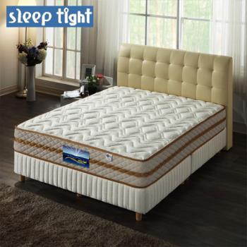 【Sleep tight】二線高蓬度/舒柔布/免翻面/蜂巢式獨立筒床墊(實惠型)-5尺雙人