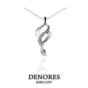 DENORES 炫光耀眼 0.10克拉天然美鑽項鍊