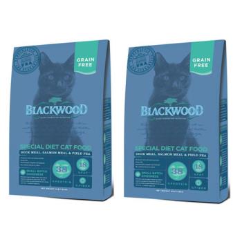 Blackwood 柏萊富 特調無穀全齡貓配方(鴨肉+鮭魚+碗豆) 貓飼料 13.23磅*2包
