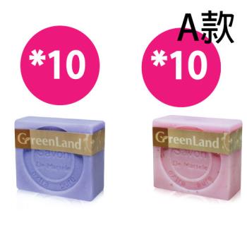 GreenLand 玫瑰香氛‧薰衣草馬賽皂20入(3款任選熱賣暢銷組)