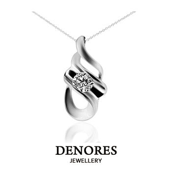 DENORES 愛戀糾葛 0.10克拉天然美鑽項鍊