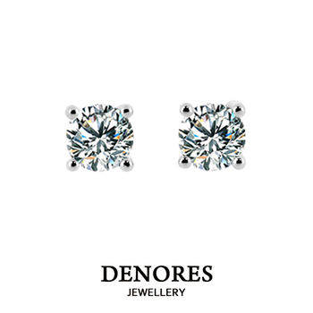 DENORES 完美焦點 0.50ct D/VS2 簡約時尚款鑽石耳環(針式)