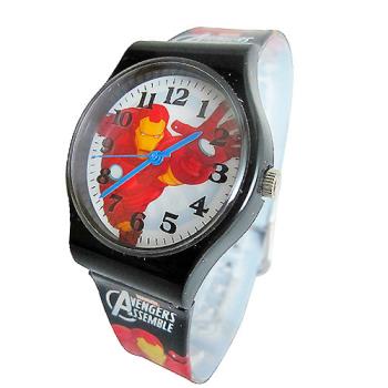 【漫威】MARVEL 鋼鐵人塑膠錶帶兒童錶卡通錶(黑)
