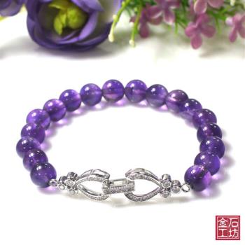 【金石工坊】紫色魅力紫水晶手鍊(8mm)