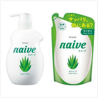 【日本 kracie 葵緹亞】Naive 娜艾菩植物沐浴乳-水潤蘆薈組(530ml+380ml*2)