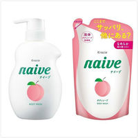 【日本 kracie 葵緹亞】Naive 娜艾菩植物沐浴乳-蜜桃組(530ml+380ml*2)