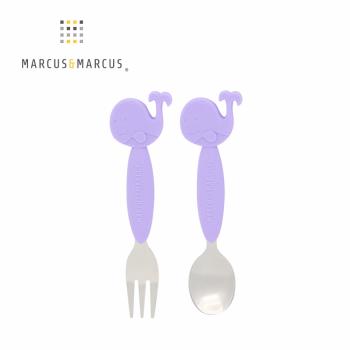 【MARCUS&MARCUS】動物樂園不鏽鋼叉匙餐具組-鯨魚