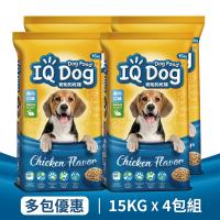 IQ Dog 聰明乾狗糧 雞肉口味成犬配方 狗飼料 15kg*4包
