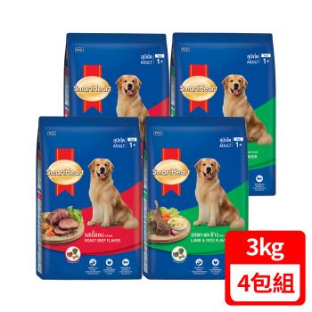 SmartHeart 慧心犬糧-牛肉(成犬)3kg x2/羊肉+米(成犬)3kg x2 (共4包)