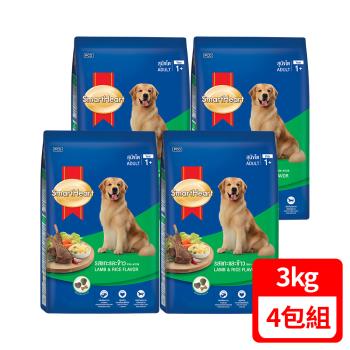 SmartHeart 慧心犬糧-羊肉+米口味(成犬配方) 3kg (4包組/1箱)