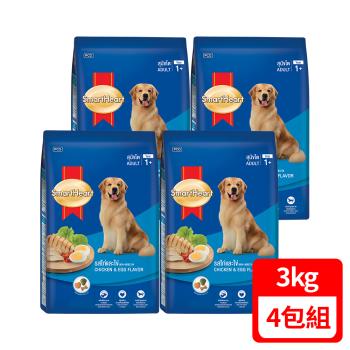 SmartHeart 慧心犬糧-雞肉+雞蛋口味(成犬配方) 3kg (4包組/1箱)
