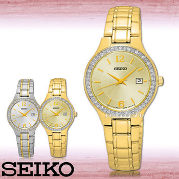 【SEIKO 精工】送禮首選-簡約優雅指針型女錶(SUR782P1)