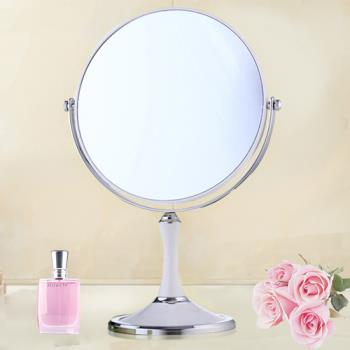 幸福揚邑 8吋超大歐式時尚梳妝美容化妝放大雙面桌鏡圓鏡 白色