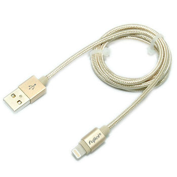 fujiei i6 Apple原廠認證 Lightning USB鋁合金充電傳輸線(1.2M)(土豪金)