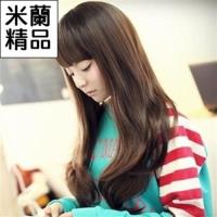 【米蘭精品】假髮整頂假髮長假髮甜美齊瀏海大波浪長捲髮