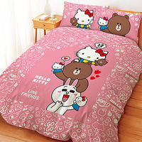 享夢城堡 HELLO KITTYxLINE單人床包涼被組