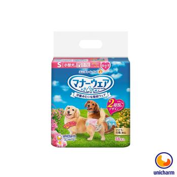 Unicharm 日本消臭大師 禮貌帶女用-小型犬S 36片 X 1包