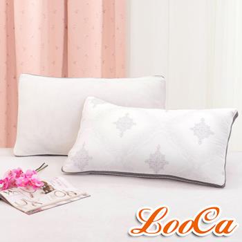 LooCa 古典3D蠶絲棉枕(2入)