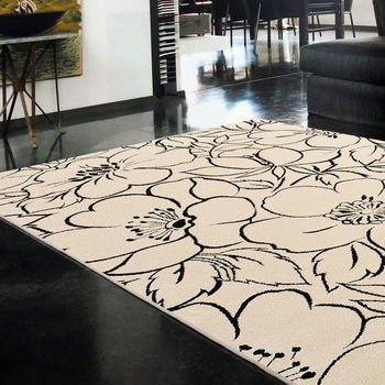 【Ambience】比利時infinity 現代地毯 -朵麗(黑)(160x230cm)