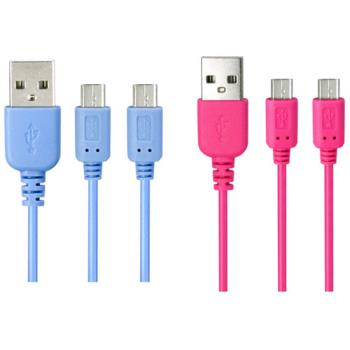 【KINYO】充電可分享Micro USB 極速2.4A充電傳輸線(USB-76)