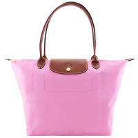 LONGCHAMP Le-Pliage 長把中型尼龍手提包(粉紅)