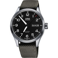 Oris Big Crown ProPilot 日曆星期機械腕錶-黑x灰錶帶/45mm 0175276984164-0752217FC