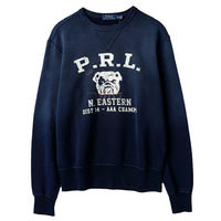 Ralph Lauren 男士圓領鬥牛犬長袖棉T經典款 深藍(S-XL)