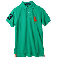 Ralph Lauren 男士短袖3號POLO衫修身款 亮綠(S-XL)
