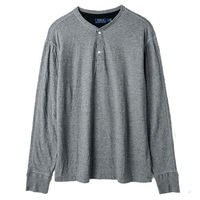 Ralph Lauren 亨利領長袖上衣經典款 灰(S-XL)