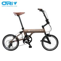 ORI C8 Classic 16吋8速鋁合金折疊單車-陽極噴沙咖啡