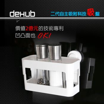 DeHUB 二代超級吸盤 置物架(白)