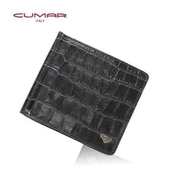 CUMAR牛皮壓印鱷魚紋-荷蘭梵谷系列(鈔票夾)0496-B8001