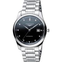 LONGINES Master 巨擘系列真鑽機械腕錶-黑/39mm L27934576