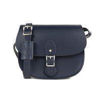 【The Leather Satchel Co.】英國原裝手工牛皮馬鞍包 肩背 側背手拿包 (湖泊藍)