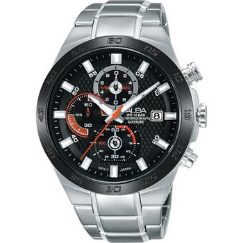 ALBA ACTIVE 活力玩酷型男計時腕錶-黑/44mm VD57-X080D(AM3337X1)