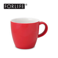 【美國FORLIFE】迷你ESPRESSO馬克杯 105 ml 時尚紅 - 四入組(兩色可選)