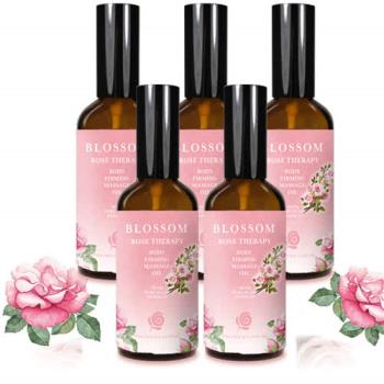 BLOSSOM玫瑰植萃曲線緊緻修護按摩油100ML*5件組