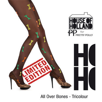  【摩達客】英國進口【House of Holland】彩色小骨頭彈性絲襪