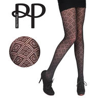 【摩達客】英國進口【Pretty Polly】鑽方格紋印花彈性褲襪