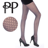 【摩達客】英國進口【Pretty Polly】網鑽型格紋彈性褲襪