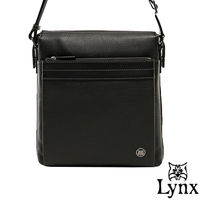 Lynx - 山貓真皮經典款極品型男直式斜背包(大)-共2色