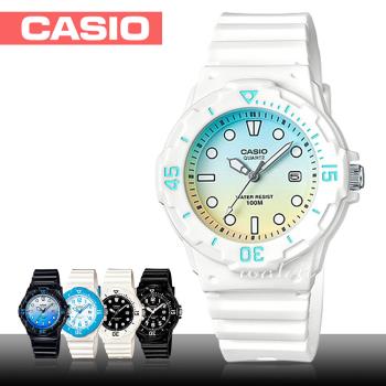【CASIO 卡西歐】潛水風格-學生/青少年指針錶_鏡面3.4公分(LRW-200H-2E2)