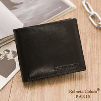 Roberta Colum - 魅力無限牛皮款12卡2照可拆式左右翻短夾-共2色