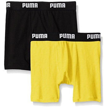 【Puma】2016男孩學生柔軟黑黃色四角內著混搭2件組(預購)