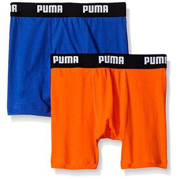 【Puma】2016男孩學生柔軟鈷藍橙四角內著混搭2件組(預購)