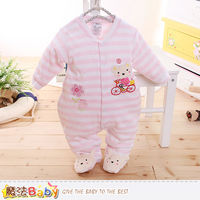 魔法Baby 包腳連身衣 法國設計細絲絨包屁衣~k60181