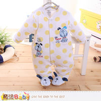 魔法Baby 包腳連身衣 法國設計細絲絨包屁衣~k60180