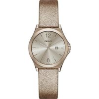 DKNY 紐約佳人都會腕錶-金屬金/34mm NY2372