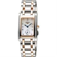 LONGINES DolceVita 18K真鑽獨立小秒針腕錶-珍珠貝x雙色版/23mm L55025897